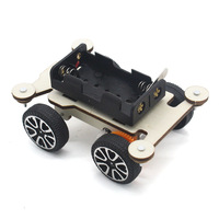 OKYN-G5553 Kit STEM Kendaraan Kayu 2 Roda Penggerak DIY untuk Edukasi, Proyek Sains Pembelajaran 3D