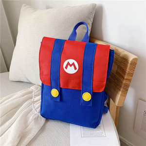 Nouveau sac à dos pour enfants de maternelle, imprimé de lettres de dessins animés mignons, couleur contrastée, sac d'école pour garçons et filles - Product Image 1