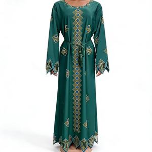 Elegante Abito da donna Abaya Cristallo Africano Abito Arbe Dubai Kaftan taglia unica con <span class=keywords><strong>abbigliamento</strong></span> musulmano a manica lunga - Product Image 1