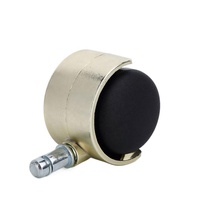 Roulettes pivotantes doubles réglables en acier doré moderne de 50 mm, roues en nylon, capacité de charge de 30 kg, écologiques, silencieuses, pour meubles de bureau