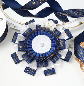 DAMAI Eid Moubarak Decor Badge Holder Gold Silver Ribbon Materials for Custom Ita-Bag Manufacturer Cheer Sticks Bow Decoration - Product Image 4