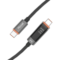 Cable de Carga Rápida Tipo-C Miccell al por Mayor, PD 240w, Cable USB-C Trenzado de C a C con Pantalla LED para Laptop y Tablet