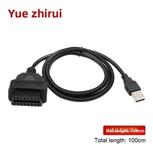 Câble adaptateur USB 12 V 1 m pour <span class=keywords><strong>cam</strong></span>éra embarquée, connecteur femelle OBD2 16 broches pour <span class=keywords><strong>PC</strong></span> - Product Image 5
