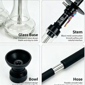 Juego de Cachimba de Lujo Blanco con Diseño de Granada de Mano, Botella de Acero Inoxidable con Acabado Espejo - Product Image 6