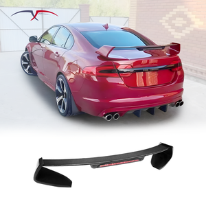 Alerón trasero de coche de fibra de carbono de ala fija para <span class=keywords><strong>Jaguar</strong></span> <span class=keywords><strong>XF</strong></span> 2008-2015 modificación RS <span class=keywords><strong>Kit</strong></span> de carrocería Modificación de coche - Product Image 1