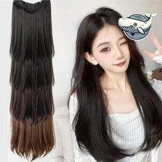 Postizo de cabello largo natural para accesorios de peinado fácil - Product Image 1