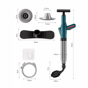 <span class=keywords><strong>Desatascador</strong></span> de Inodoros Ecológico de Alta Presión, <span class=keywords><strong>Desatascador</strong></span> de Tuberías de <span class=keywords><strong>Fregadero</strong></span> y Accesorio de Baño, Función de Pistola, <span class=keywords><strong>Desatascador</strong></span> de Inodoros - Product Image 6