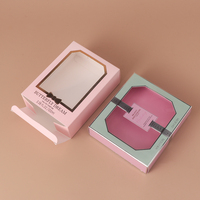Boîte à tiroirs BRAVO haut de gamme faite à la main avec gaufrage et dorure, 14,6*3,5*13cm, 14,6g, avec insert en éponge, papier couché or brillant UV pour cosmétiques