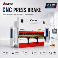Presse plieuse hydraulique CNC entièrement automatique 90T 2500mm 4+1 axes WE67K DA-53TX pour le pliage de boîtiers CA, acier et aluminium