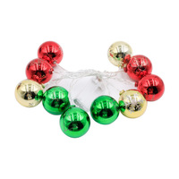 Tali lampu dekoratif Natal LED IP65 tahan air luar ruangan kotak baterai USB Santa Claus bola warna-warni manusia salju berbentuk rusa malam