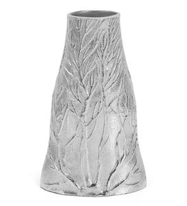 Jarrón de aluminio ondulado de hojas plateadas florero decorativo uso boda fiesta hogar interior y exterior moderno único de lujo - Product Image 1