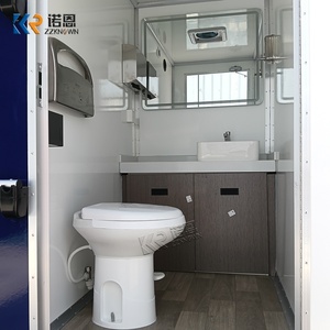 Remorque de toilettes portables avec lavabo, miroir et éclairage, toilettes mobiles, toilettes portables, remorque de toilettes portables à deux pièces - Product Image 4