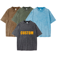 T-shirt personnalisé de haute qualité, délavé à l'acide, surdimensionné, décontracté, en coton, pour hommes, vente en gros