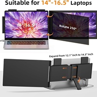 Moniteur Portable IPS FHD 1080P de 14 Pouces, Prolongateur d'Écran Unique pour Ordinateur Portable