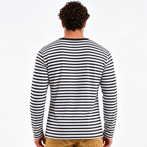 Casual Mens and <b>Womens</b> Wholesale Striped <b>T</b>-<b>shirt</b> 100% Cotton Custom Sailors Stripe <b>Long</b> Sleeve <b>t</b> <b>Shirt</b> <b>for</b> Unisex - Product Image 4