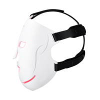 Masques faciaux LED anti-âge portables, thérapie par lumière rouge infrarouge 1072 nm, masque de beauté en silicone liquide, masque facial LED à lumière rouge