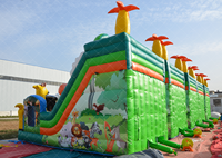 Diapositiva hinchable de jirafa para niños, patio de recreo al aire libre grande, certificado CE, verificada, hecha de material de PVC duradero