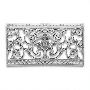 Decorative Wrought Iron Balustrade Metal Handrail <b>Rail</b> for Balcony French Door Exterior Stair Guard - Product Image 3