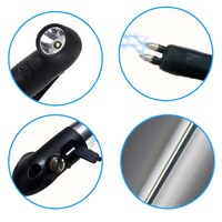 Bastón de Trekking Retráctil Portátil de Aleación de Aluminio con Punta de Tungsteno, Luz de Trabajo LED, 2 Modos de Iluminación, Banco de Energía, para Camping y Pesca