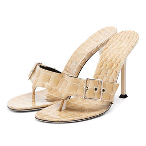 Sandalias de <span class=keywords><strong>Mujer</strong></span> con Punta Redonda y Efecto Cocodrilo, de Piel Sintética con Hebilla y Correa, Estilo 2026 - Product Image 2