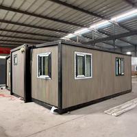 Maison préfabriquée extensible avec trois pièces indépendantes, maison mobile modulaire en acier léger pour l'hébergement en station balnéaire
