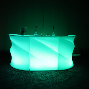 Tables LED lumineuses en forme de vague pour hôtels, mobilier d'extérieur, tables individuelles, comptoirs d'accueil pour événements - Product Image 1