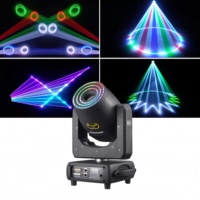 Anneau LED RGBW DMX512 avec animation 3D, lumière laser mobile avec balayage galvanométrique 300W pour DJ/scène disco