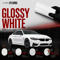 Film de protection de peinture SPEEDMOD en TPU PPF blanc brillant 7,5 mil auto-réparant, film de covering automobile à changement de couleur 1,52 m x 15 m, vente en gros