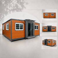 Rumah Kontainer Ekspansi Mewah 20ft 40ft, Rumah Modular Modern dengan Kamar Mandi, Dapur, dan Ruang Tamu Lengkap