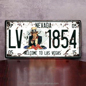 Plaque d'immatriculation américaine <span class=keywords><strong>en</strong></span> aluminium personnalisée avec logo <span class=keywords><strong>en</strong></span> relief, plaque de voiture décorative souvenir USA Europe - Product Image 5
