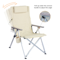 Chaise pliante moderne et portable pour l'extérieur, réglable, avec cadre en aluminium et tissu Oxford, chaise de plage OEM