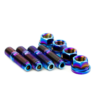 Kits de goujons de roue M10 M12 M14x1.25 X 75mm, boulons de moyeu de voiture en titane coloré