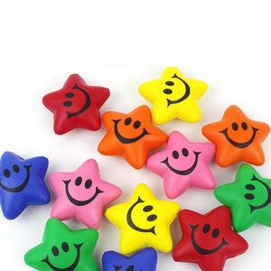 ลูกบอลโฟมรูปดาวทำจาก PU ที่มีหน้ายิ้มสีสันสดใสของเล่นแบบบีบสำหรับเด็กและผู้ใหญ่พิมพ์โลโก้ของขวัญส่งเสริมการขาย - Product Image 3