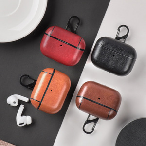 Étui en cuir PU pour Airpods <span class=keywords><strong>Pro</strong></span> housse de protection de luxe avec boucle Anti-perte pour Air Pods 2 1 <span class=keywords><strong>3</strong></span> écouteurs <span class=keywords><strong>Earpods</strong></span> - Product Image 6