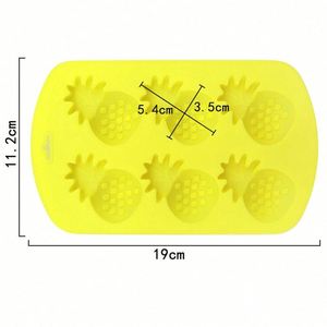Eco-Friendly 6 Hole Fruit Pineapple Shape Cake Candy Reused Diy Hand Make <b>Soap</b> Canle Silicone Epxoy <b>Mold</b> OEM\ODM - Product Image 2