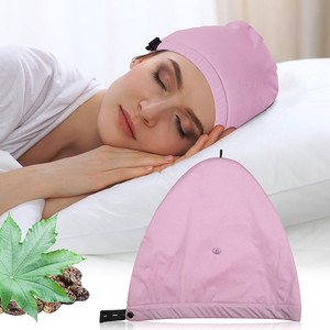 Castor Oil Pack <b>Wrap</b> for Head Elastic and Reusable Hat for Sleeping Waterproof Layers Castor Oil Packs Kit for Damaged Hair - Product Image 5