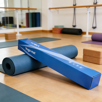 Boîte d'emballage en carton ondulé recyclé pour tapis de yoga personnalisé, boîte longue en carton pour l'emballage de tapis de yoga