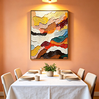 Peinture à l'huile abstraite à texture épaisse peinte à la main, style moderne, avec couteau à palette, pour décoration murale de salon et de maison
