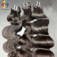 ZH10A Vente en gros de cheveux humains brésiliens vierges non traités, ondulés, avec cuticules alignées, 10 paquets, extensions de cheveux naturels, fournisseur