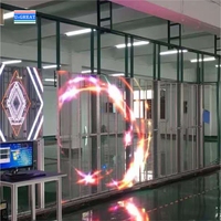 Écran de rideau vidéo LED en verre transparent d'installation facile de publicité du pas d'intense luminosité 3.9mm-7.8mm