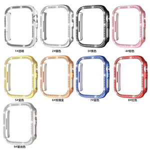 44 45mm単列ダイヤモンド衝撃防止スマートウォッチフレームカバー中空PC電気メッキ時計ケースアップルウォッチ用ウルトラ3 <span class=keywords><strong>2</strong></span> - Product Image 5