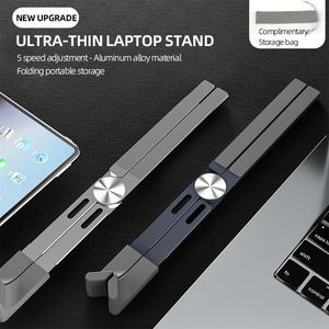 Nouveau support portable pour ordinateur portable en aluminium, réglable sur 5 niveaux, ergonomique, pour bureau, compatible avec les ordinateurs portables de 9 à 17,3 pouces - Product Image 3