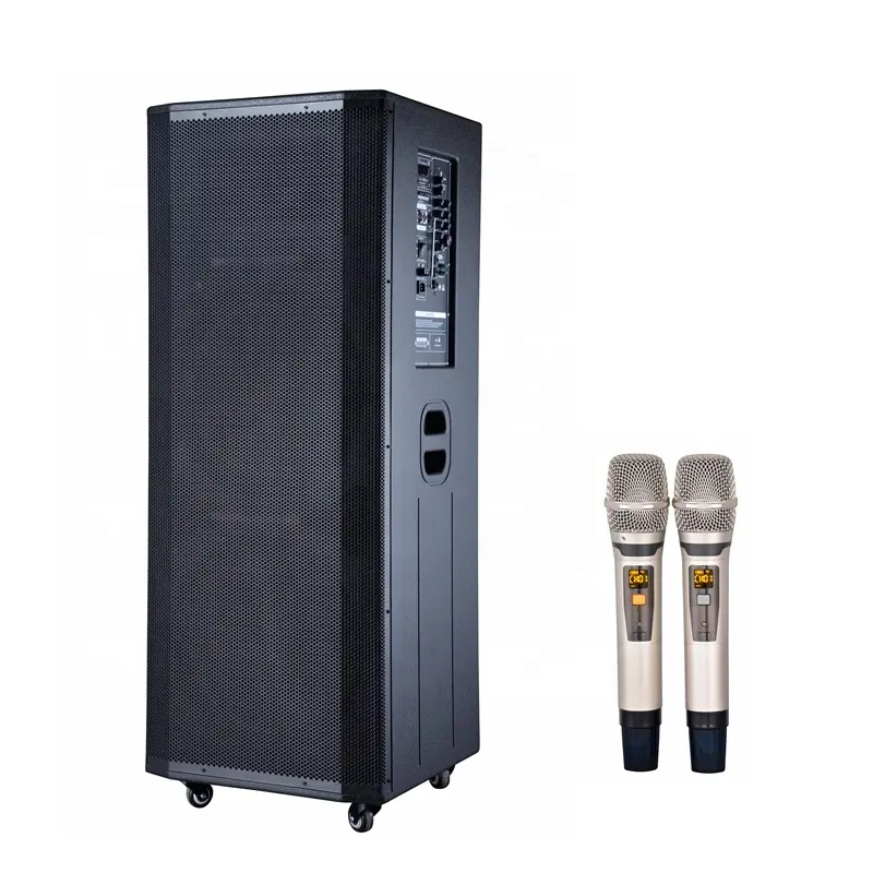 Hanxiang MBA dual 15 inch full range speaker 800W active professional stage speaker