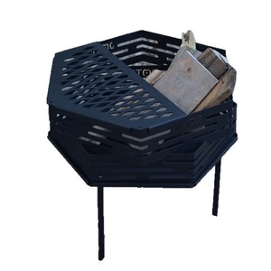 Poêle à bois d'extérieur octogonal en acier inoxydable, foyer portable pour le camping - Product Image 5