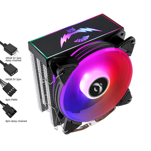 QiuzAim 120mm torre única ARGB 12th 1700 <span class=keywords><strong>CPU</strong></span> <span class=keywords><strong>Cooler</strong></span> con 5V 3Pin LED Lghting 4Pin PWM ventiladores eficientes 4 tubos de calor para AM4 i7 i5 - Product Image 5