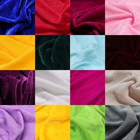 Tissu en velours doré uni 240 g/m² en gros, matière micro-velours teinte unie pour rideaux de scène, décoration de mariage, nappes