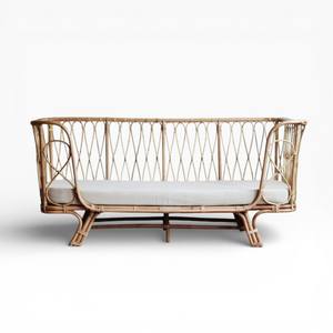 Sillón de Mimbre y Ratán, Hecho a Mano, Silla de Ratán Natural para Descanso, Muebles de Jardín para Interiores y Exteriores - Product Image 1