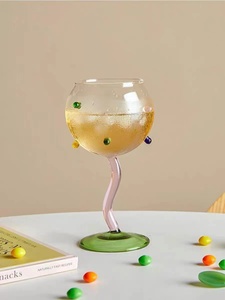 <strong>Wholesale</strong> Custom Blown Lead Free Borosilicate Colored Goblet <strong>Champagne</strong> Coupe Stemware Glasses for Party Wedding - Product Image 3