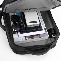 Sac à dos minimaliste de loisirs avec port USB et pochette pour trolley, pour ordinateur portable 15,6 pouces, idéal pour les trajets quotidiens et les voyages