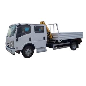 Grúa Montada en Camión de 2 Toneladas de <span class=keywords><strong>Segunda</strong></span> <span class=keywords><strong>Mano</strong></span>, Nueva, en Venta, con Caja de Carga, Brazo Articulado, Grúa Hidráulica Plegable Pequeña - Product Image 1